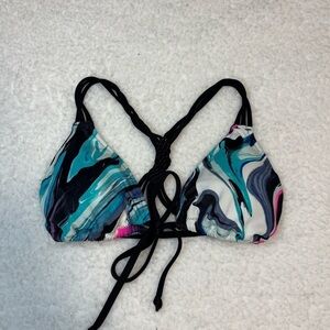 Victoria’s Secret PINK Multicolor Marble Macrame Back Bikini Top